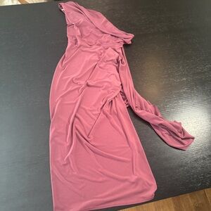 One Shoulder gown with cinched butt